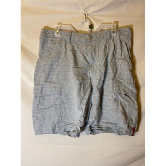 Relax Mens Shorts size 35 Waist Large gray Plaid Pattern Chino - Picture 1 of 1
